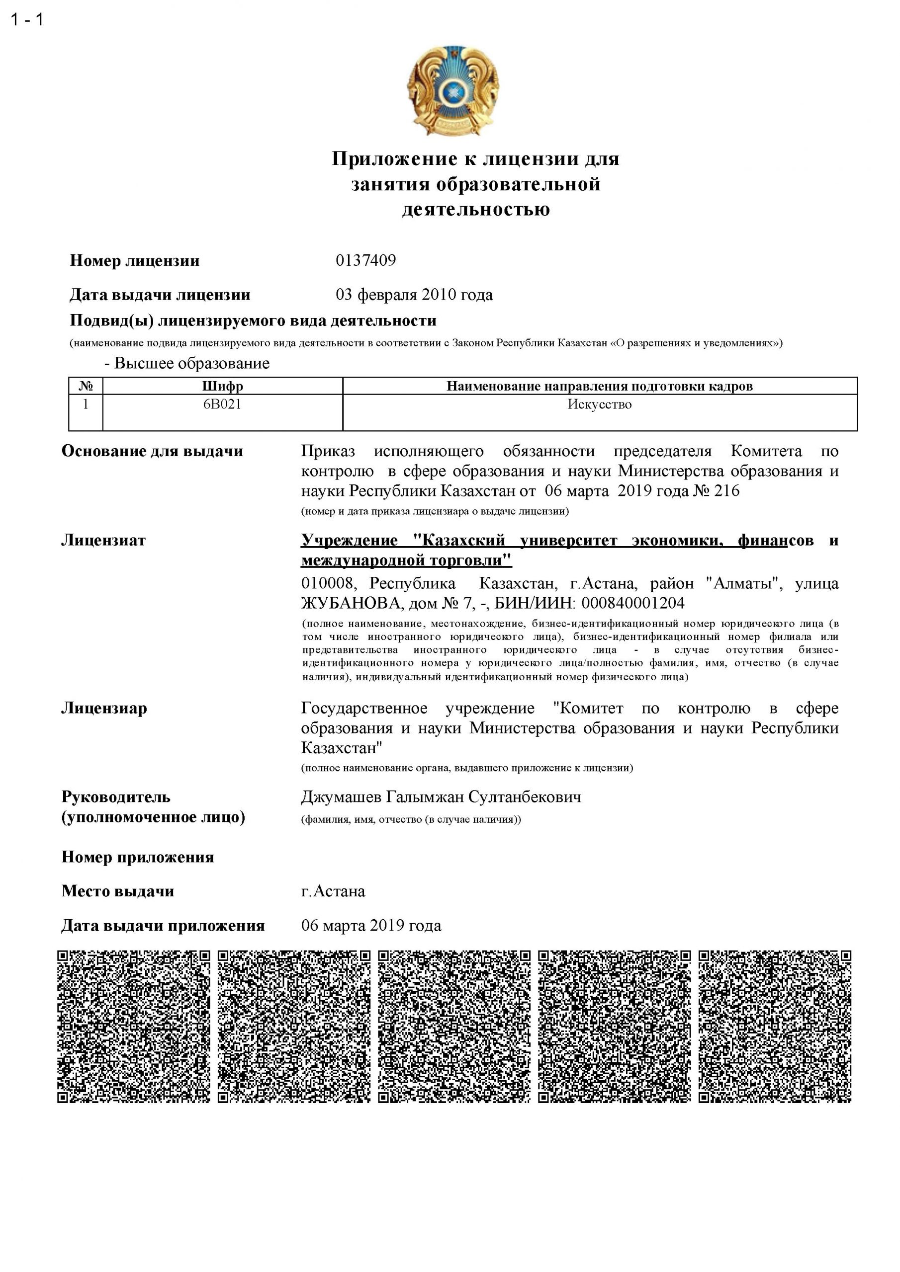 Лицензии КазУЭФМТ — Лист 5