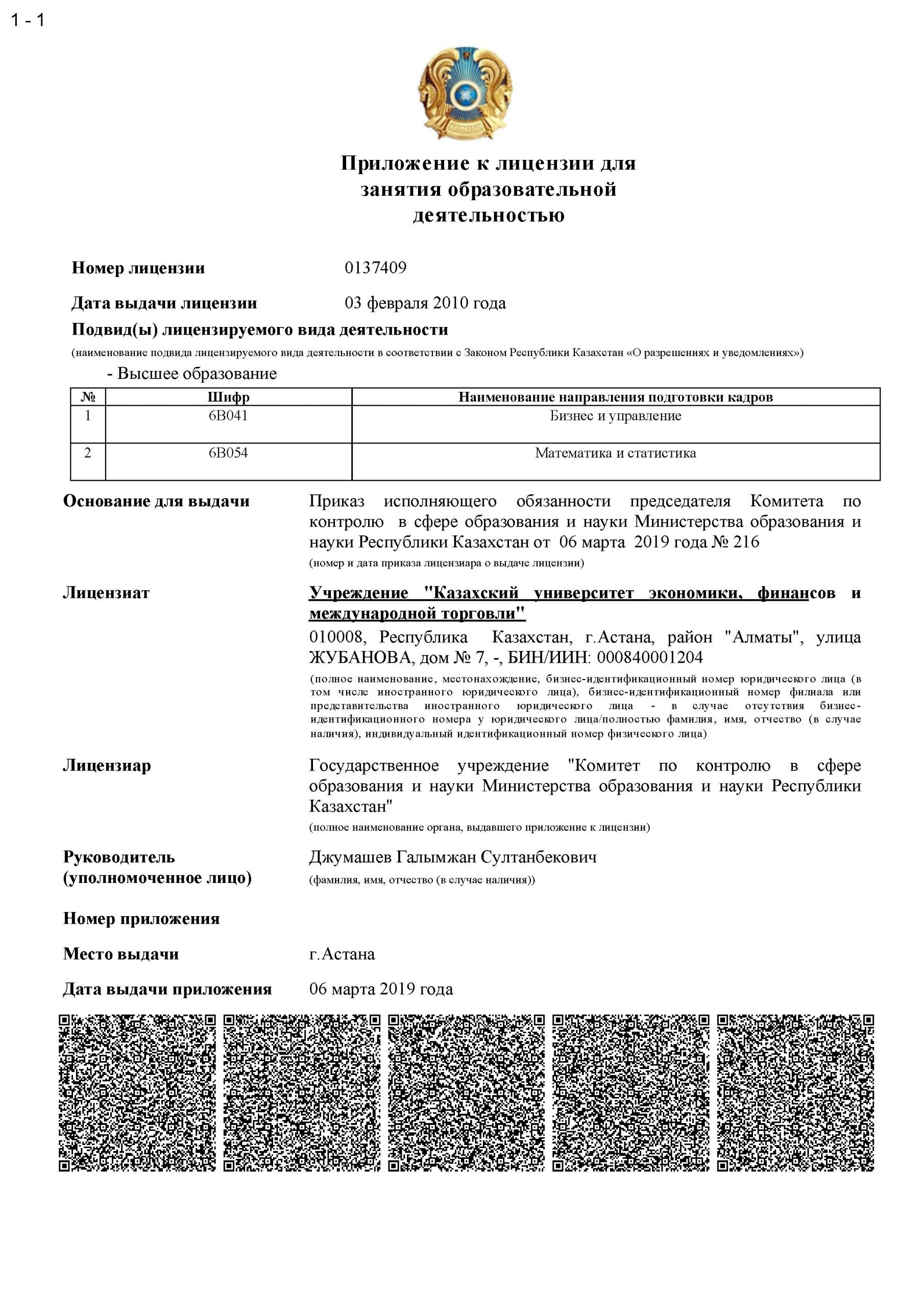 Лицензии КазУЭФМТ — Лист 6